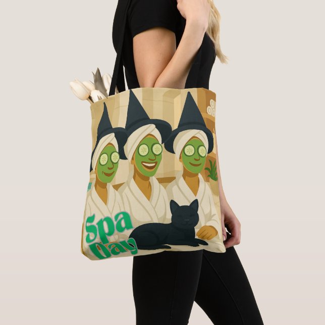Bolso De Tela Witch Spa Day Funny Humor  (Detalle)