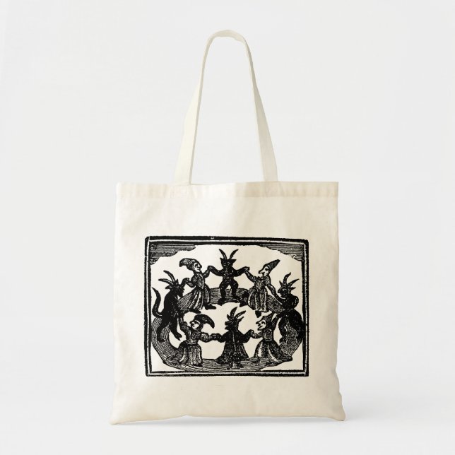 Bolso De Tela Witches Circle Dance (Frente)