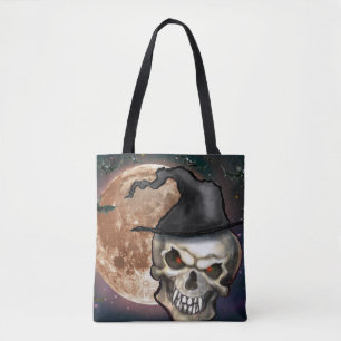 Bolso De Tela Witchy Skull Gorra Tote Bag