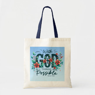 Bolso De Tela With God All Things Are Possible Tote Bag