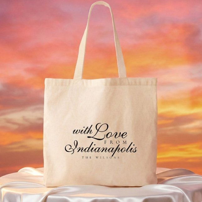 Bolso De Tela With Love From Wedding Merch Station (Ditch the expected wedding favors and gift your wedding guests something they'll actually use! )