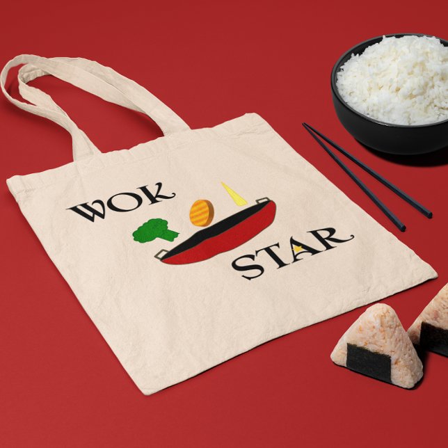 Bolso De Tela Wok Star Veggie Chef Funny (Subido por el creador)