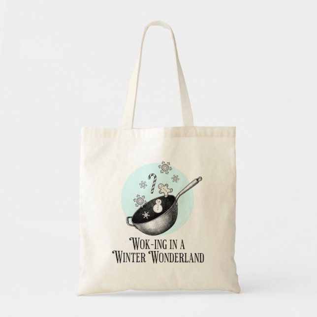 Bolso De Tela Wok Walking in a Winter Wonderland punny bag (Frente)