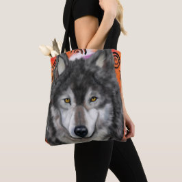 Bolso De Tela Wolf Art