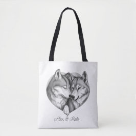 Bolso De Tela Wolf Couple