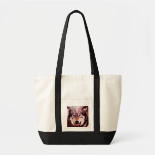 Bolso De Tela Wolf in Snow