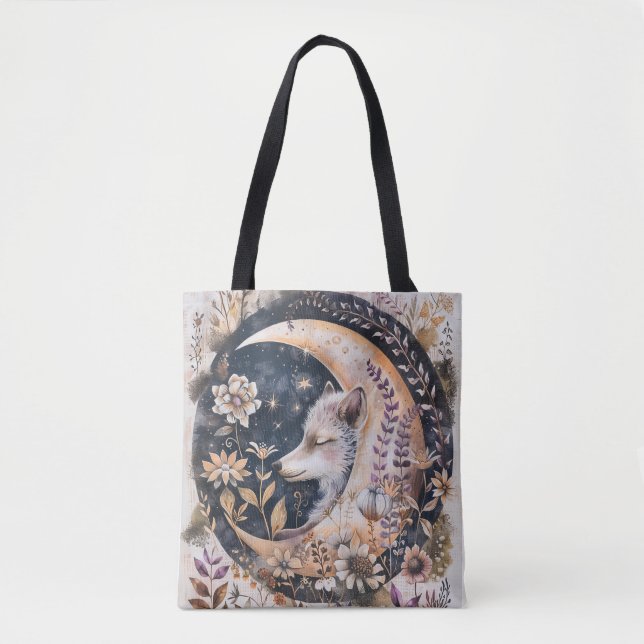 Bolso De Tela Wolf Moon (Anverso)