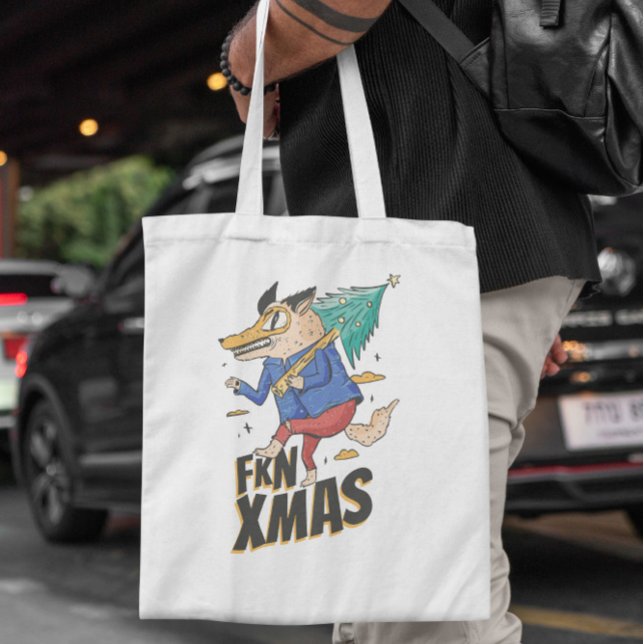 Bolso De Tela Wolf Tote Bag anti Navidades (Subido por el creador)