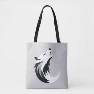 Bolso De Tela Wolf Vector Arte Animal Moderno Ciudad Urbana Gráf