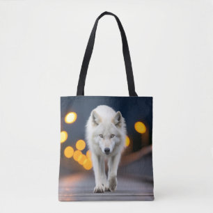 Bolso De Tela Wolf Wildlife Animal En La Calle