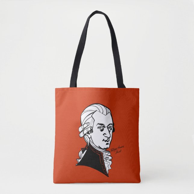 Bolso De Tela Wolfgang Amadeus Mozart (Anverso)