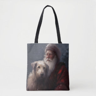 Bolso De Tela Wolfhound Con Navidades festivos de Santa Claus