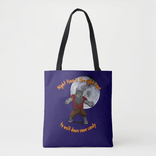 Bolso De Tela Wolfing down golosina Tote Bag (Anverso)