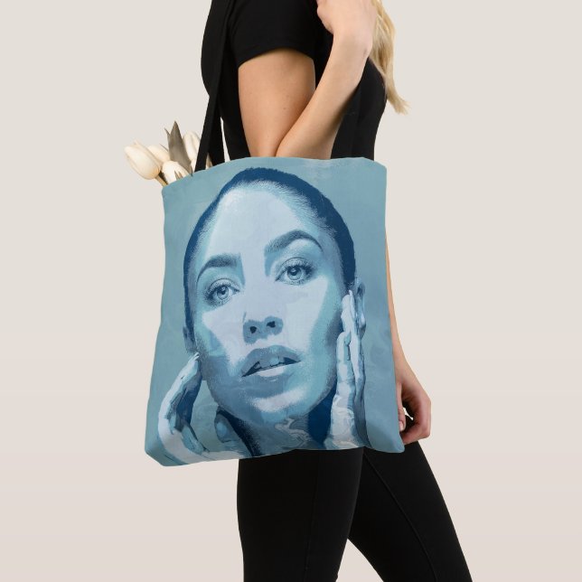 Bolso De Tela "Woman in Blue" (Detalle)
