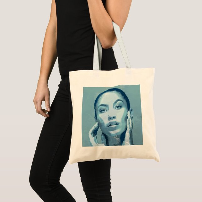 Bolso De Tela "Woman in Blue" (Anverso (producto))