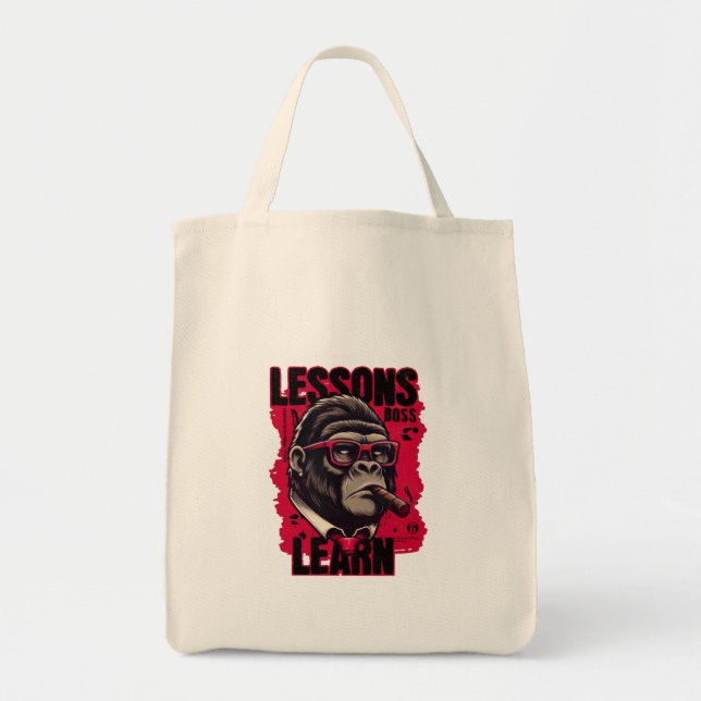 Bolso De Tela Women Gorilla Boss Lessons Learn Tote Bag (Frente)