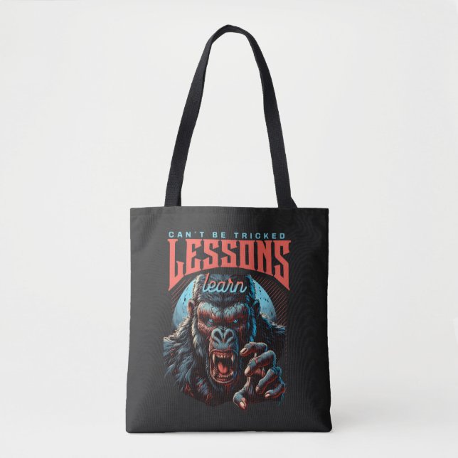 Bolso De Tela Women Wise Gorilla Lessons Learn Tote Bag (Anverso)