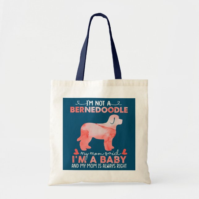 Bolso De Tela Womens Bernedoodle Mom Baby Funny Bernedoodle Dog (Frente)
