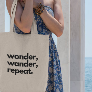 Bolso De Tela Wonder Wander Repeat Adventure Explorar Travel