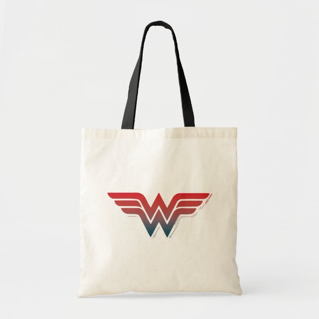 Bolso De Tela Wonder Woman Red Blue Gradient Logo (Frente)