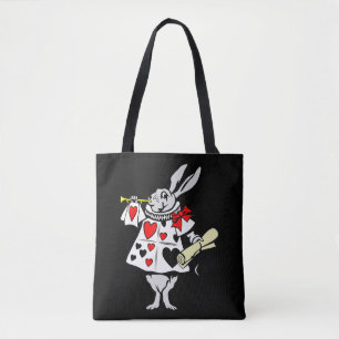 Bolso De Tela Wonderland Rabbit Easter Bunny Jugando Música