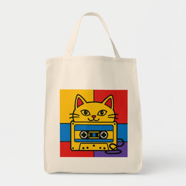 Bolso De Tela Wonky Zoo – Catsette Tote Bag (Frente)