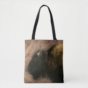 Bolso De Tela Wood Bison Buffalo