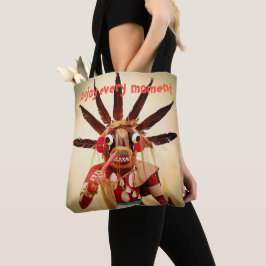 Bolso De Tela Wood Kachina Doll Funny Face Disfruta Cada Momento