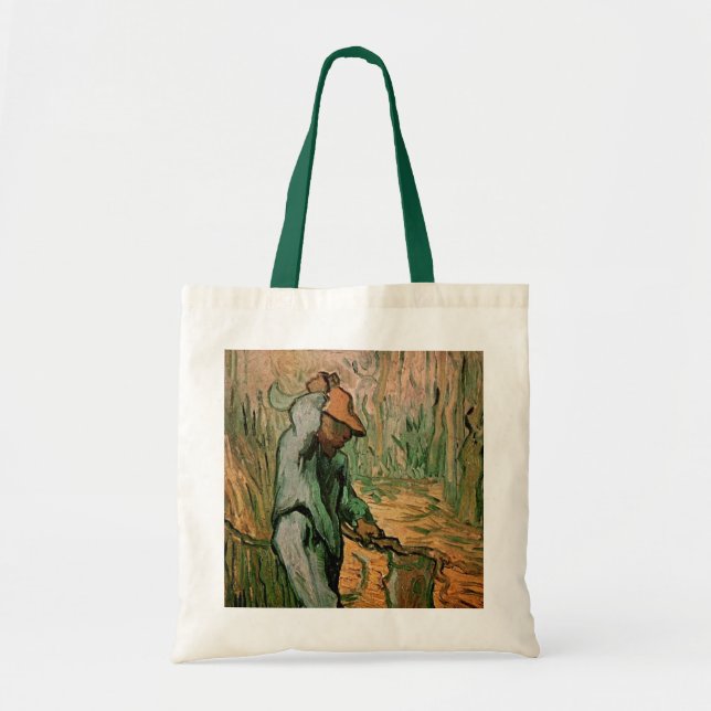 Bolso De Tela Woodcutter (después de Millet) de Vincent van Gogh (Frente)