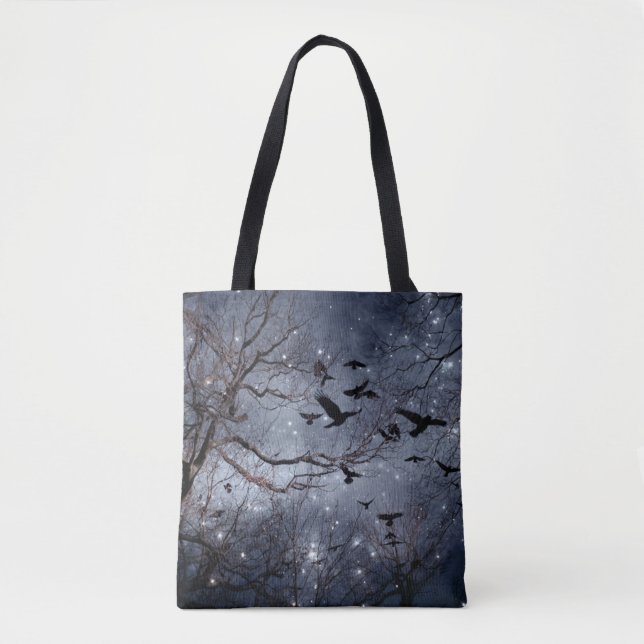 Bolso De Tela Woodland Crows (Anverso)