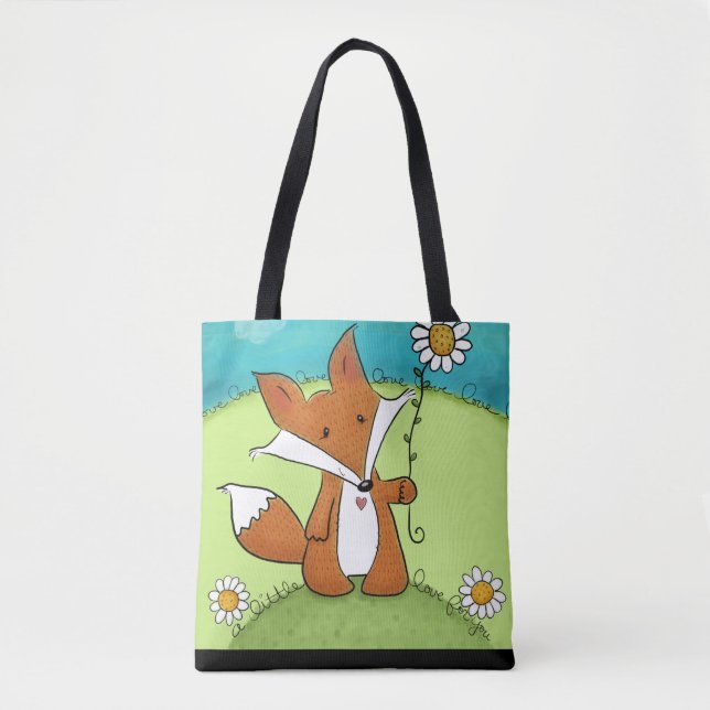 Bolso De Tela Woodland Fox Little Love You (Anverso)