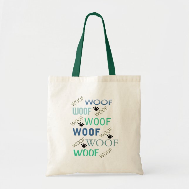 Bolso De Tela WOOF All Over Tote Bag (Frente)
