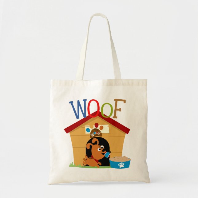 Bolso De Tela Woof Dog (Frente)