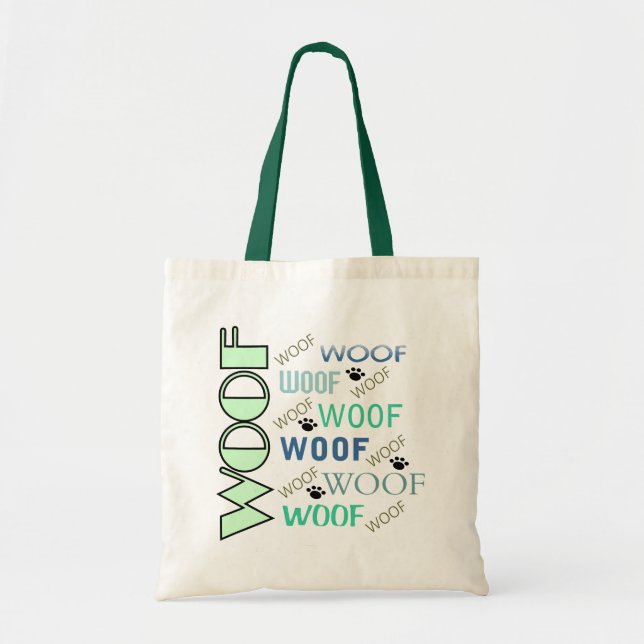 Bolso De Tela WOOF & WOOF con bolsita de patas (Frente)