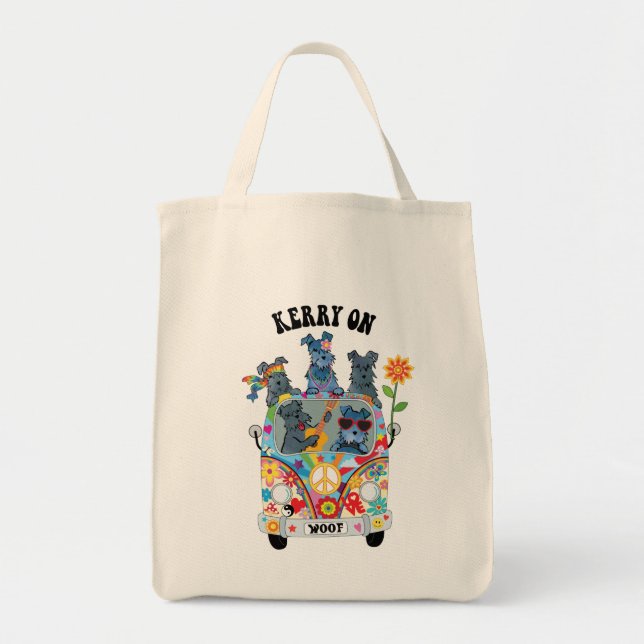 Bolso De Tela Woofstock Kerry Blue Terrier Big Tote Bag (Frente)