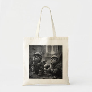 Bolso De Tela working cats-2-BW