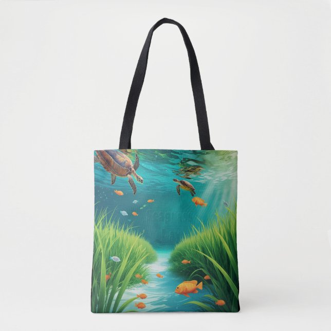 Bolso De Tela World Sea grass Day (Anverso)