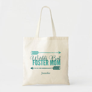 Bolso De Tela World's Best Foster Mom Cute Personalized Gift
