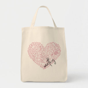 Bolso De Tela Worthy Heart Tote Bag