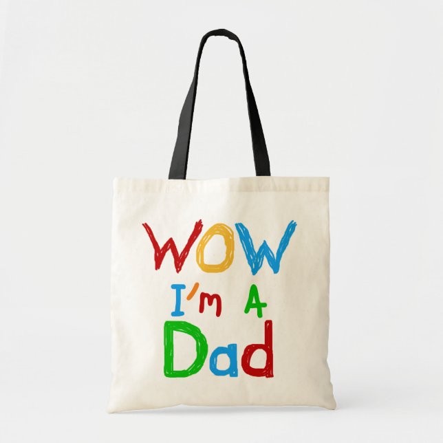 Bolso De Tela WOW, soy papa de camisetas y GIfts (Frente)