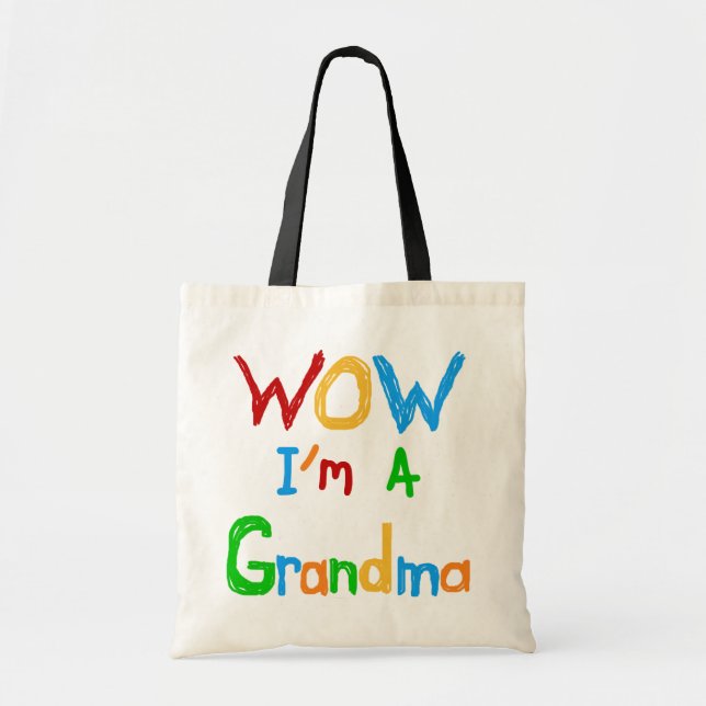 Bolso De Tela WOW, soy una abuela con camisetas y regalos (Frente)