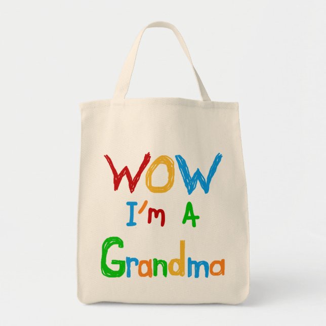 Bolso De Tela WOW, soy una abuela con camisetas y regalos (Frente)