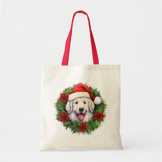 Bolso De Tela Wreath de los Navidades de Kuvasz
