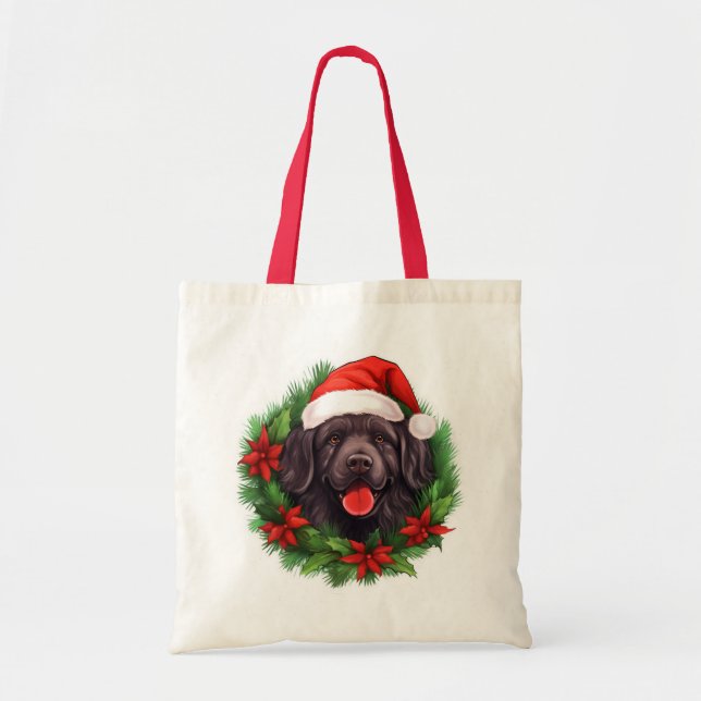 Bolso De Tela Wreath, Navidades de Terranova (Frente)