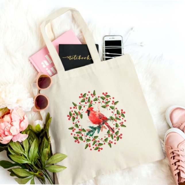 Bolso De Tela Wreath y Red Bird (Subido por el creador)