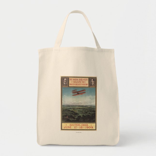 Bolso De Tela Wright Brothers Plane (Frente)