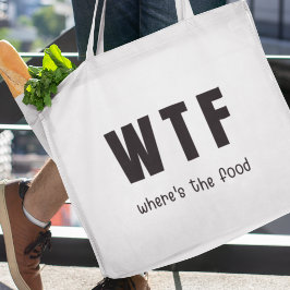 Bolso De Tela WTF dónde está la comida divertida y la cervecería