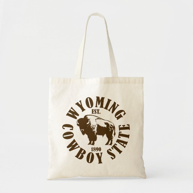 Bolso De Tela Wyoming, estado de Cowboy (Frente)