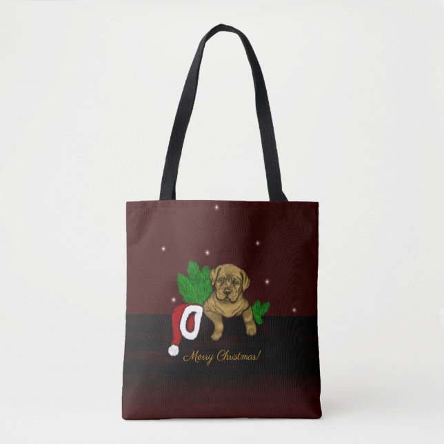 Bolso De Tela XMas Puppy (Anverso)