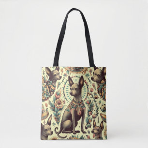 Bolso De Tela Xoloitzcuintle de época